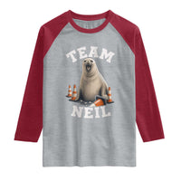 Team Neil The Seal Raglan Shirt Funny Tasmania Elephant Seal with Traffic Cone