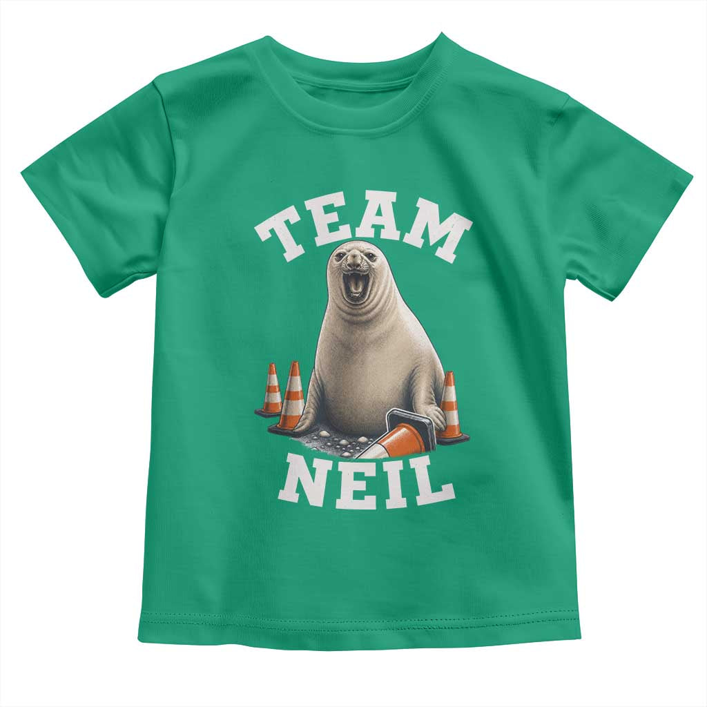 Team Neil The Seal Toddler T Shirt Funny Tasmania Elephant Seal with Traffic Cone
