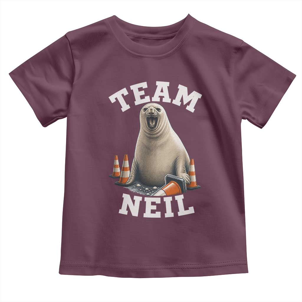 Team Neil The Seal Toddler T Shirt Funny Tasmania Elephant Seal with Traffic Cone