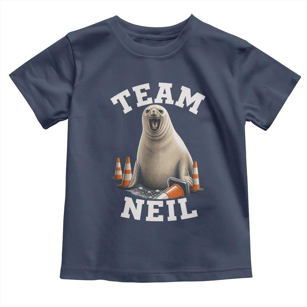 Team Neil The Seal Toddler T Shirt Funny Tasmania Elephant Seal with Traffic Cone