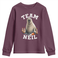 Team Neil The Seal Youth Sweatshirt Funny Tasmania Elephant Seal with Traffic Cone
