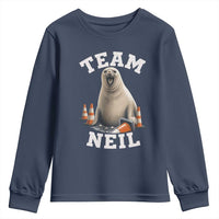 Team Neil The Seal Youth Sweatshirt Funny Tasmania Elephant Seal with Traffic Cone