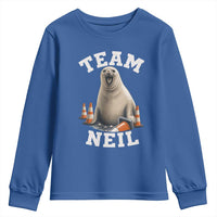 Team Neil The Seal Youth Sweatshirt Funny Tasmania Elephant Seal with Traffic Cone