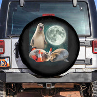 Funny Neil The Seal Howling at Moon 90s Retro Spare Tire Cover
