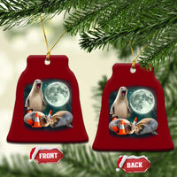 Funny Neil The Seal Howling at Moon 90s Retro Ceramic Ornament