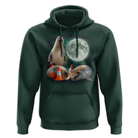 Funny Neil The Seal Howling at Moon 90s Retro Hoodie