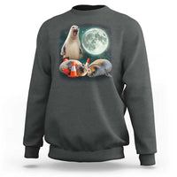 Funny Neil The Seal Howling at Moon 90s Retro Sweatshirt