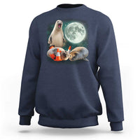 Funny Neil The Seal Howling at Moon 90s Retro Sweatshirt