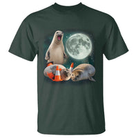 Funny Neil The Seal Howling at Moon 90s Retro T Shirt