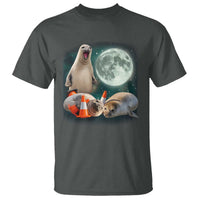 Funny Neil The Seal Howling at Moon 90s Retro T Shirt