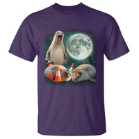 Funny Neil The Seal Howling at Moon 90s Retro T Shirt