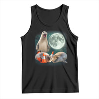 Funny Neil The Seal Howling at Moon 90s Retro Tank Top