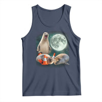 Funny Neil The Seal Howling at Moon 90s Retro Tank Top