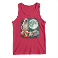 Funny Neil The Seal Howling at Moon 90s Retro Tank Top