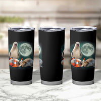Funny Neil The Seal Howling at Moon 90s Retro Tumbler Cup