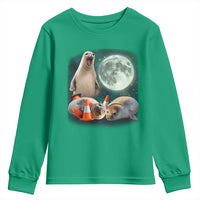 Funny Neil The Seal Howling at Moon 90s Retro Youth Sweatshirt