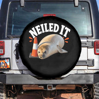Neil The Seal Nailed It Spare Tire Cover Funny Tasmania Elephant Seal Traffic Cone Meme Art