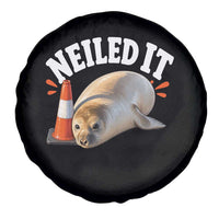 Neil The Seal Nailed It Spare Tire Cover Funny Tasmania Elephant Seal Traffic Cone Meme Art