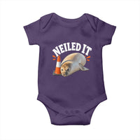 Neil The Seal Nailed It Baby Onesie Funny Tasmania Elephant Seal Traffic Cone Meme Art