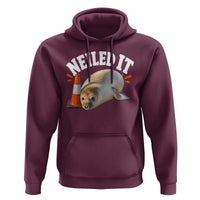 Neil The Seal Nailed It Hoodie Funny Tasmania Elephant Seal Traffic Cone Meme Art