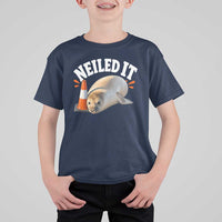 Neil The Seal Nailed It T Shirt For Kid Funny Tasmania Elephant Seal Traffic Cone Meme Art