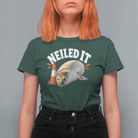 Neil The Seal Nailed It T Shirt For Women Funny Tasmania Elephant Seal Traffic Cone Meme Art
