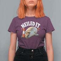 Neil The Seal Nailed It T Shirt For Women Funny Tasmania Elephant Seal Traffic Cone Meme Art