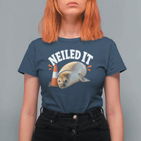 Neil The Seal Nailed It T Shirt For Women Funny Tasmania Elephant Seal Traffic Cone Meme Art