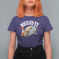 Neil The Seal Nailed It T Shirt For Women Funny Tasmania Elephant Seal Traffic Cone Meme Art