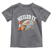 Neil The Seal Nailed It Toddler T Shirt Funny Tasmania Elephant Seal Traffic Cone Meme Art