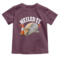 Neil The Seal Nailed It Toddler T Shirt Funny Tasmania Elephant Seal Traffic Cone Meme Art