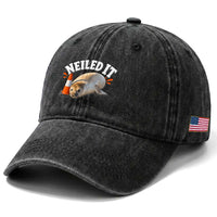 Neil The Seal Nailed It Washed Cotton Baseball Cap Funny Tasmania Elephant Seal Traffic Cone Meme Art