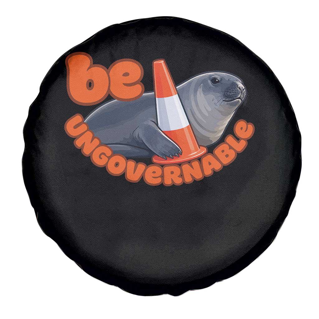 Neil The Seal Be Ungovernable Spare Tire Cover Funny Tasmania Elephant Seal Road