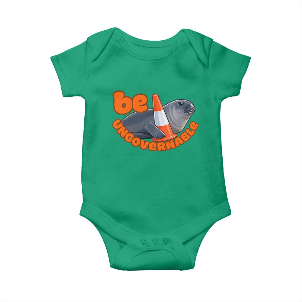 Neil The Seal Be Ungovernable Baby Onesie Funny Tasmania Elephant Seal Road