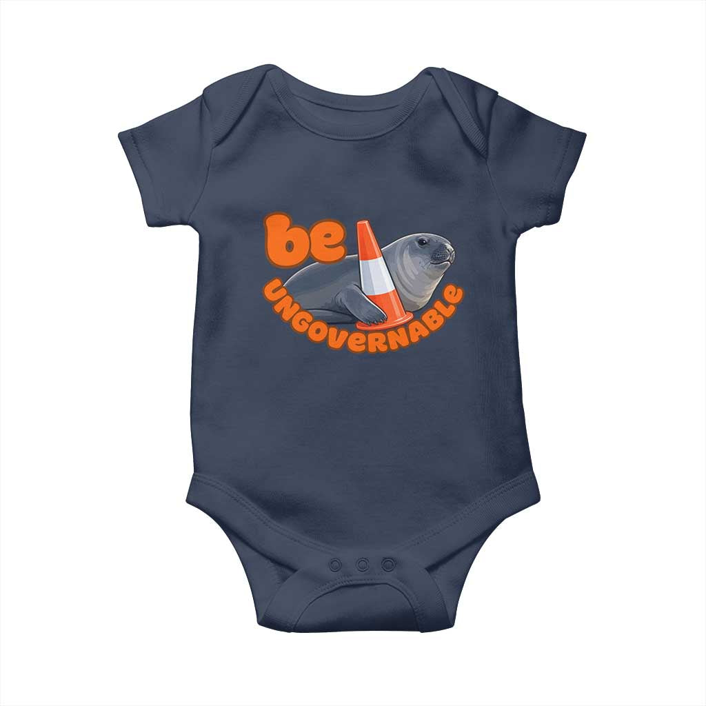 Neil The Seal Be Ungovernable Baby Onesie Funny Tasmania Elephant Seal Road