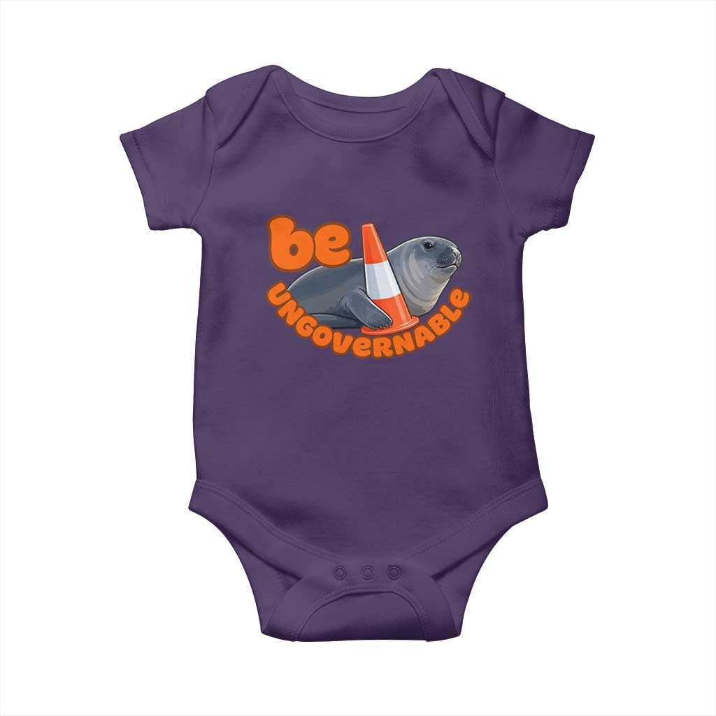 Neil The Seal Be Ungovernable Baby Onesie Funny Tasmania Elephant Seal Road