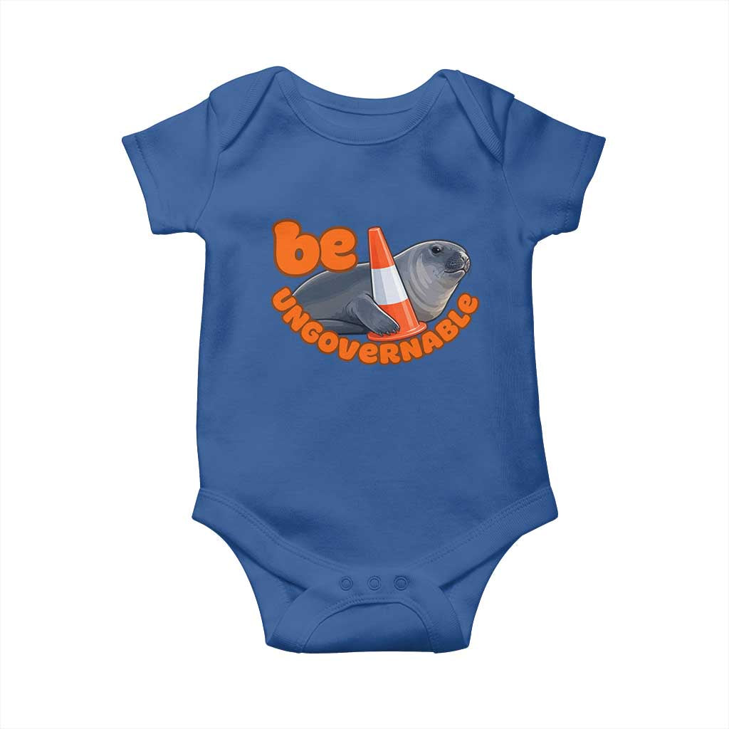 Neil The Seal Be Ungovernable Baby Onesie Funny Tasmania Elephant Seal Road
