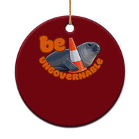 Neil The Seal Be Ungovernable Ceramic Ornament Funny Tasmania Elephant Seal Road