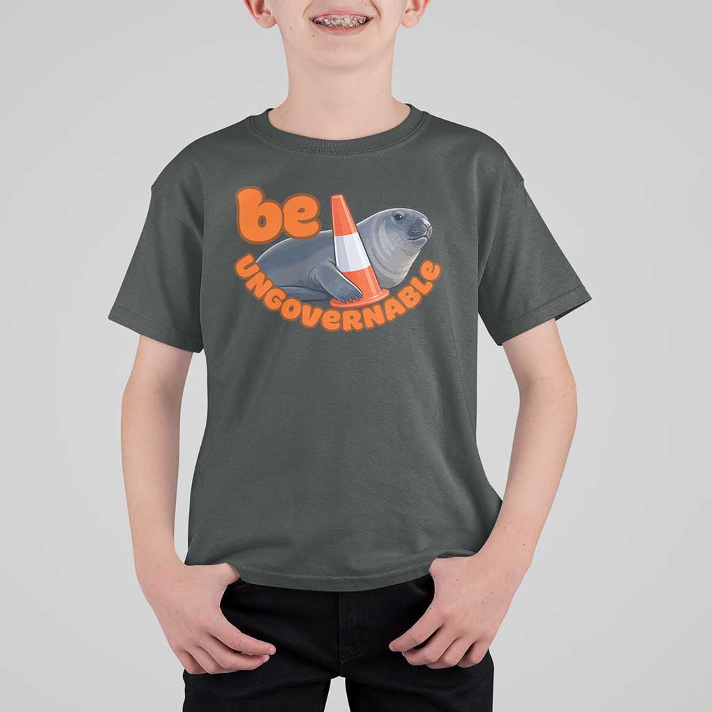 Neil The Seal Be Ungovernable T Shirt For Kid Funny Tasmania Elephant Seal Road