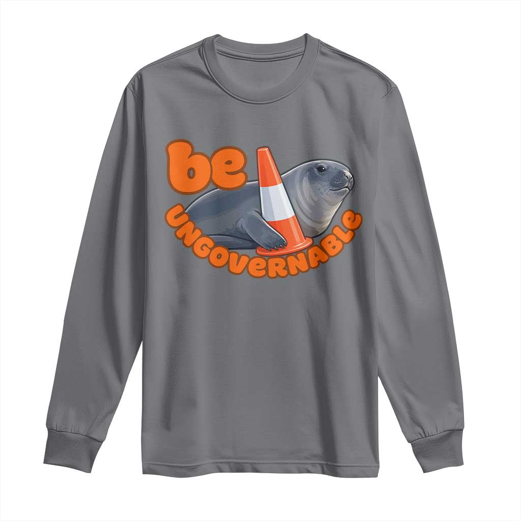 Neil The Seal Be Ungovernable Long Sleeve Shirt Funny Tasmania Elephant Seal Road