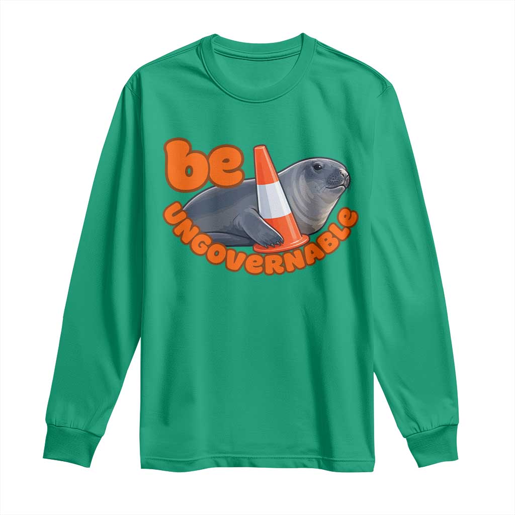 Neil The Seal Be Ungovernable Long Sleeve Shirt Funny Tasmania Elephant Seal Road