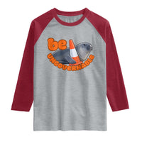 Neil The Seal Be Ungovernable Raglan Shirt Funny Tasmania Elephant Seal Road