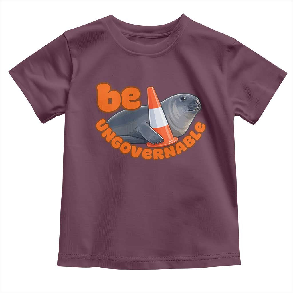 Neil The Seal Be Ungovernable Toddler T Shirt Funny Tasmania Elephant Seal Road