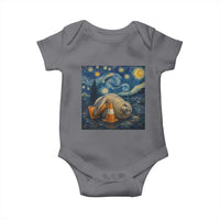 Funny Neil The Seal Starry Night Baby Onesie Van Gogh Art for Tasmania Seal Lovers