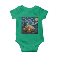 Funny Neil The Seal Starry Night Baby Onesie Van Gogh Art for Tasmania Seal Lovers