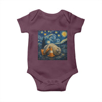 Funny Neil The Seal Starry Night Baby Onesie Van Gogh Art for Tasmania Seal Lovers