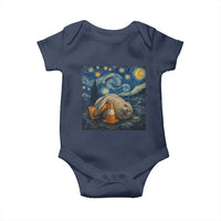 Funny Neil The Seal Starry Night Baby Onesie Van Gogh Art for Tasmania Seal Lovers