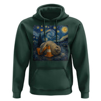 Funny Neil The Seal Starry Night Hoodie Van Gogh Art for Tasmania Seal Lovers