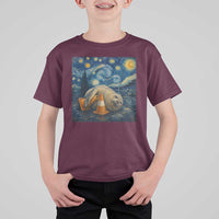 Funny Neil The Seal Starry Night T Shirt For Kid Van Gogh Art for Tasmania Seal Lovers