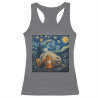 Funny Neil The Seal Starry Night Racerback Tank Top Van Gogh Art for Tasmania Seal Lovers
